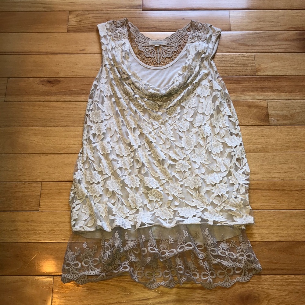 layered in lace tunic top